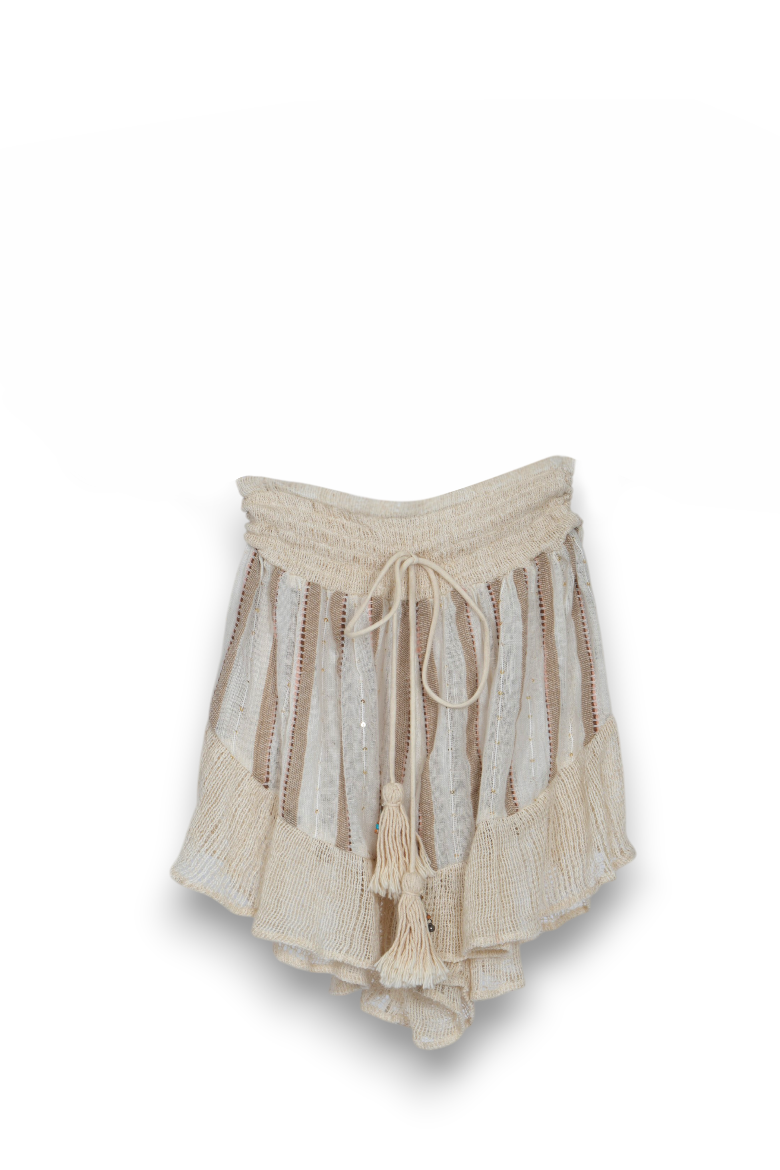 boho net shorts