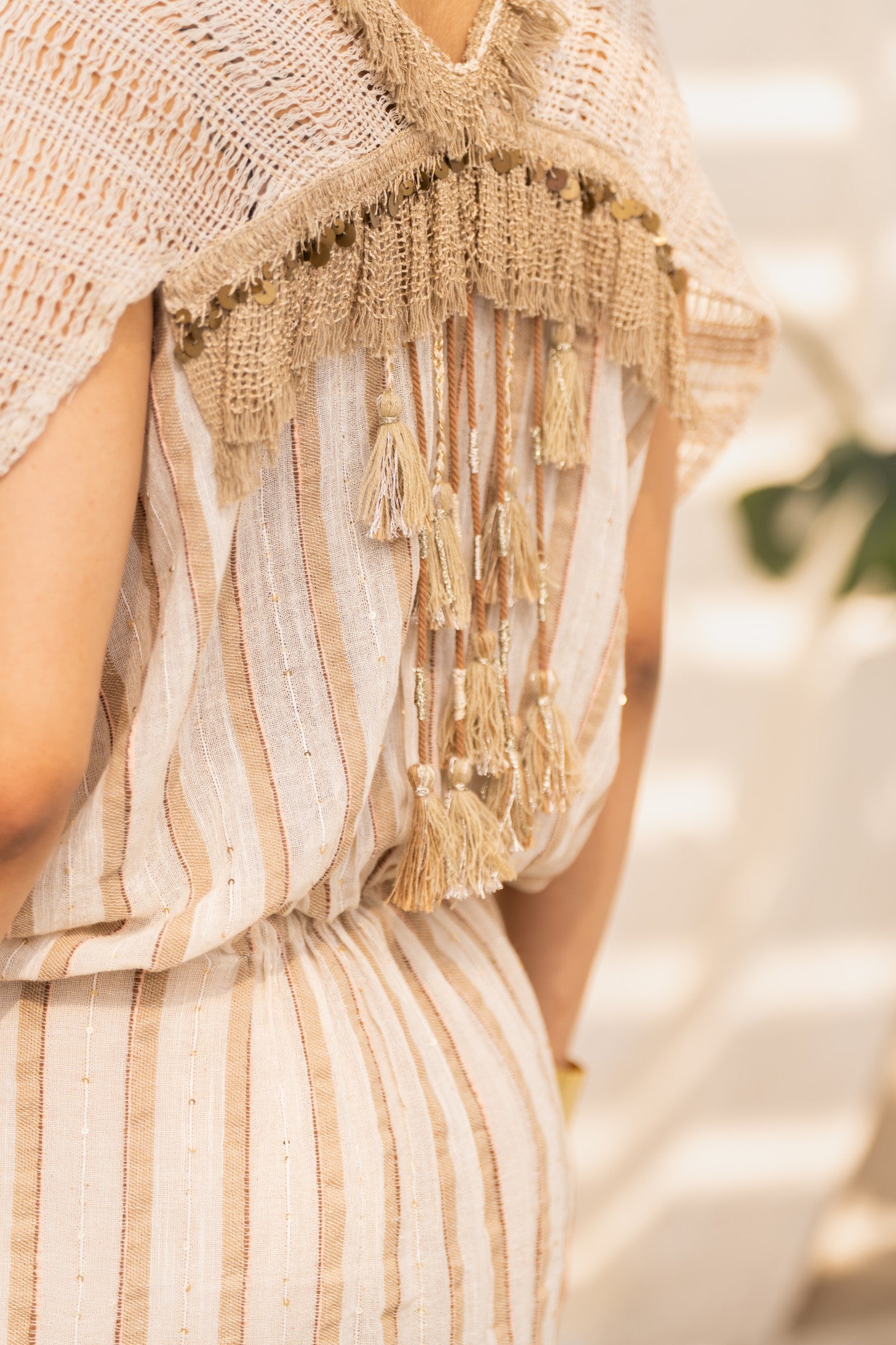 Metallic textured Kaftan