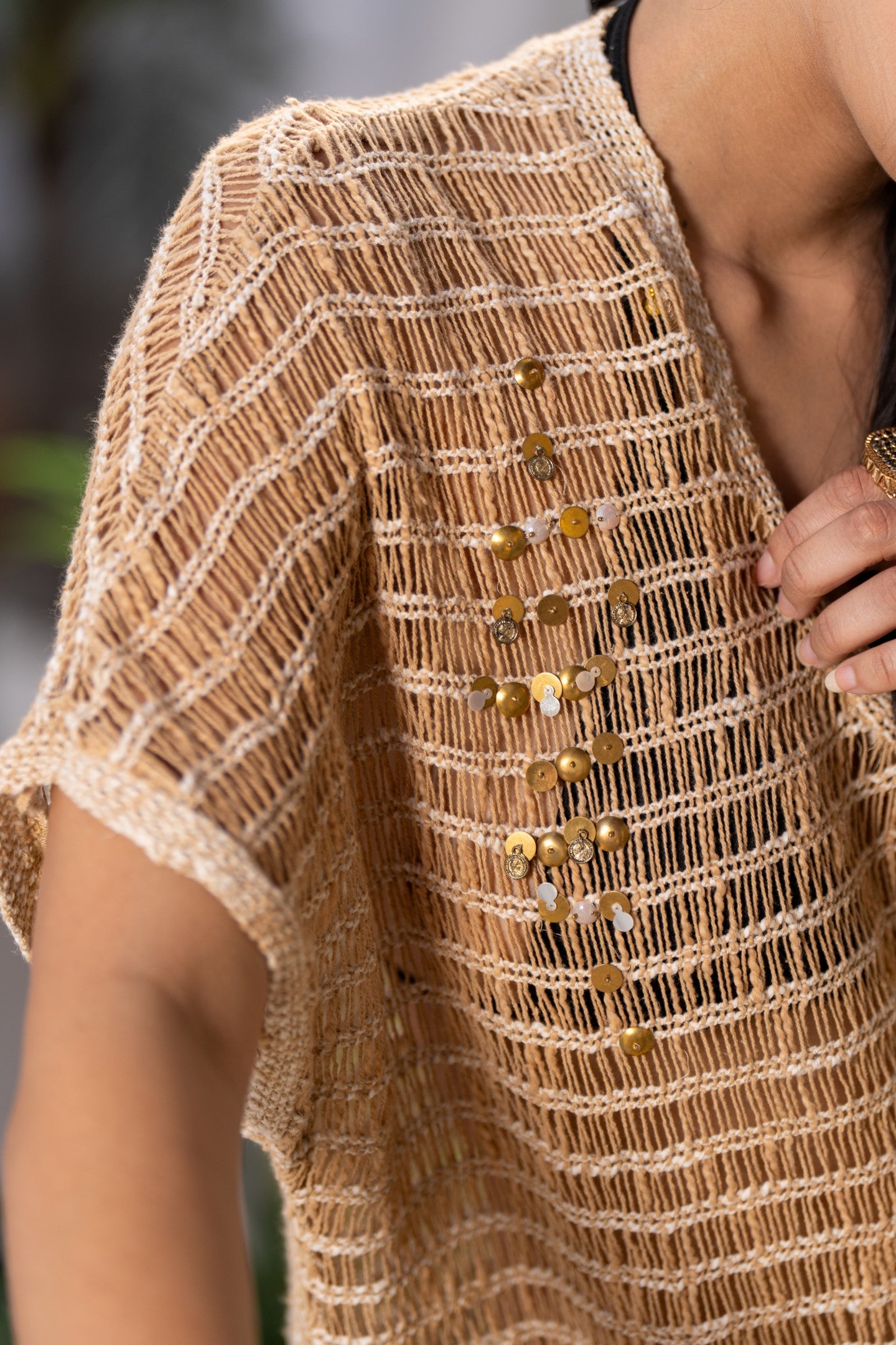 Net Embellished Cover Up