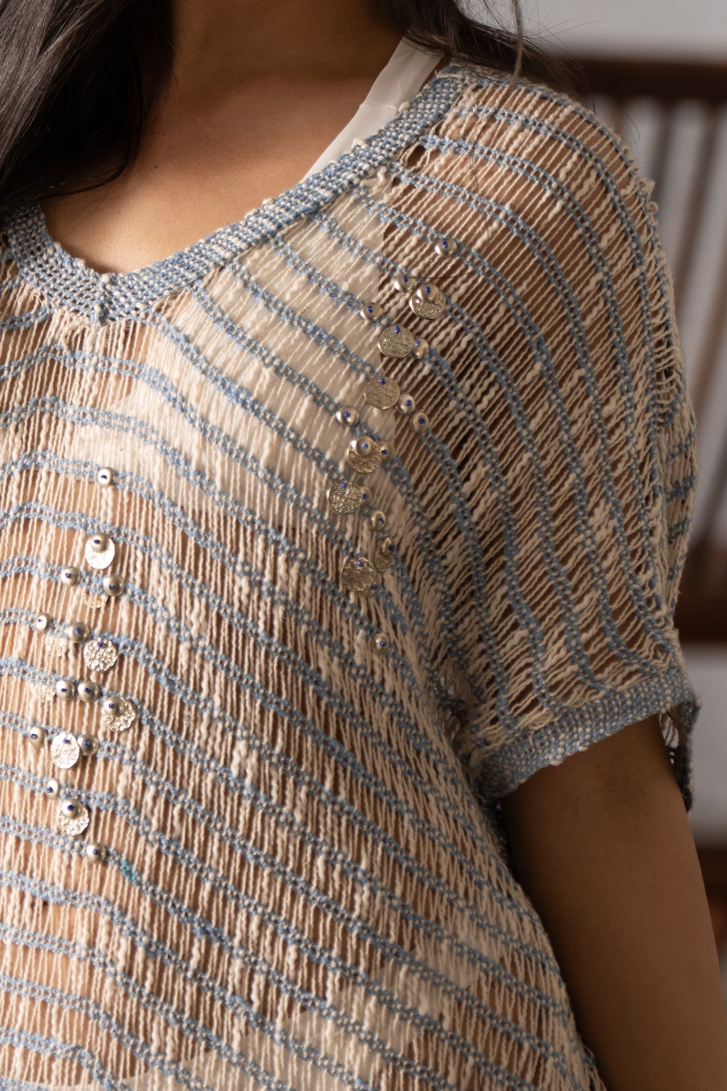 Net Embellished Cover Up