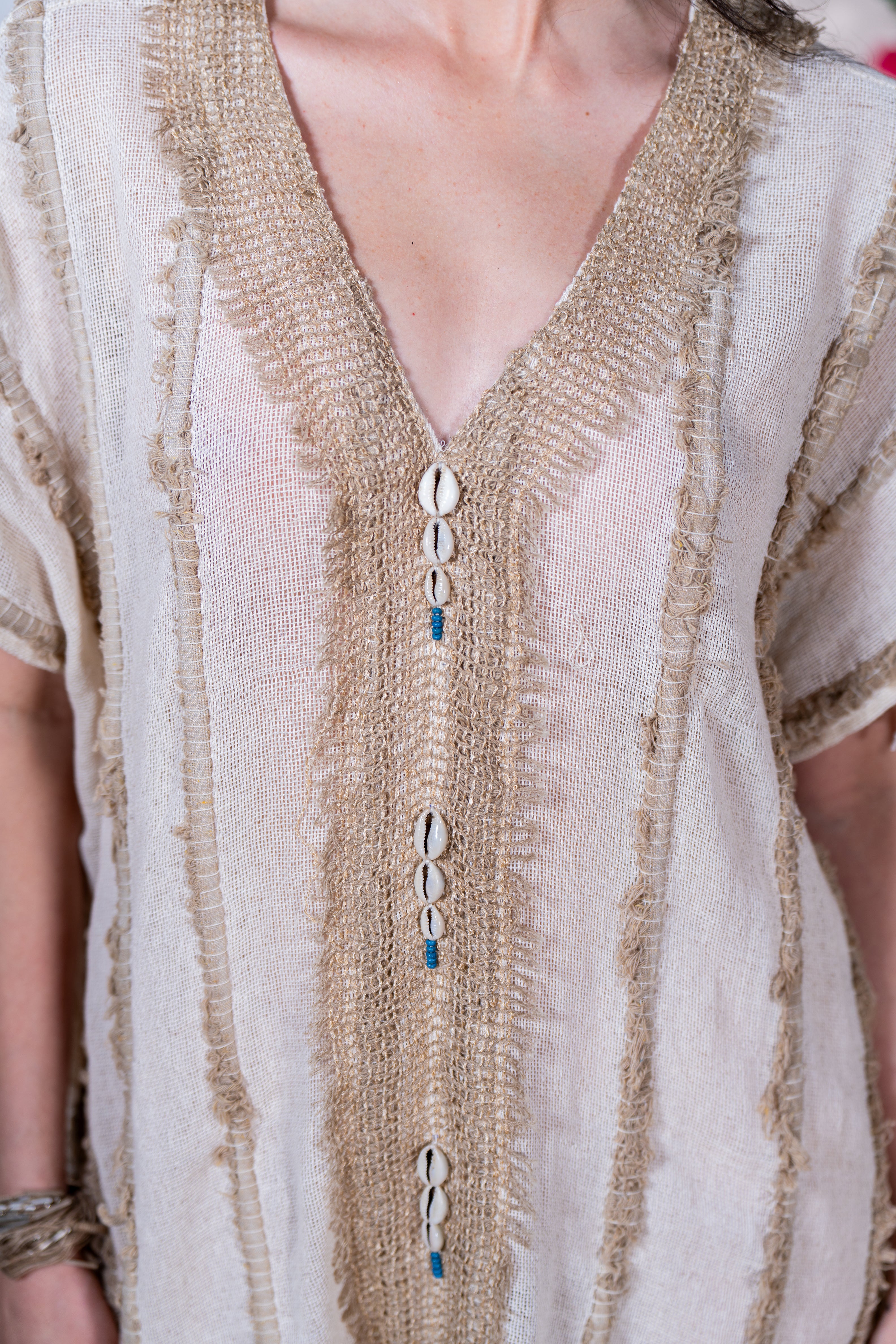 Limited Edition Embellished short kaftan dress
