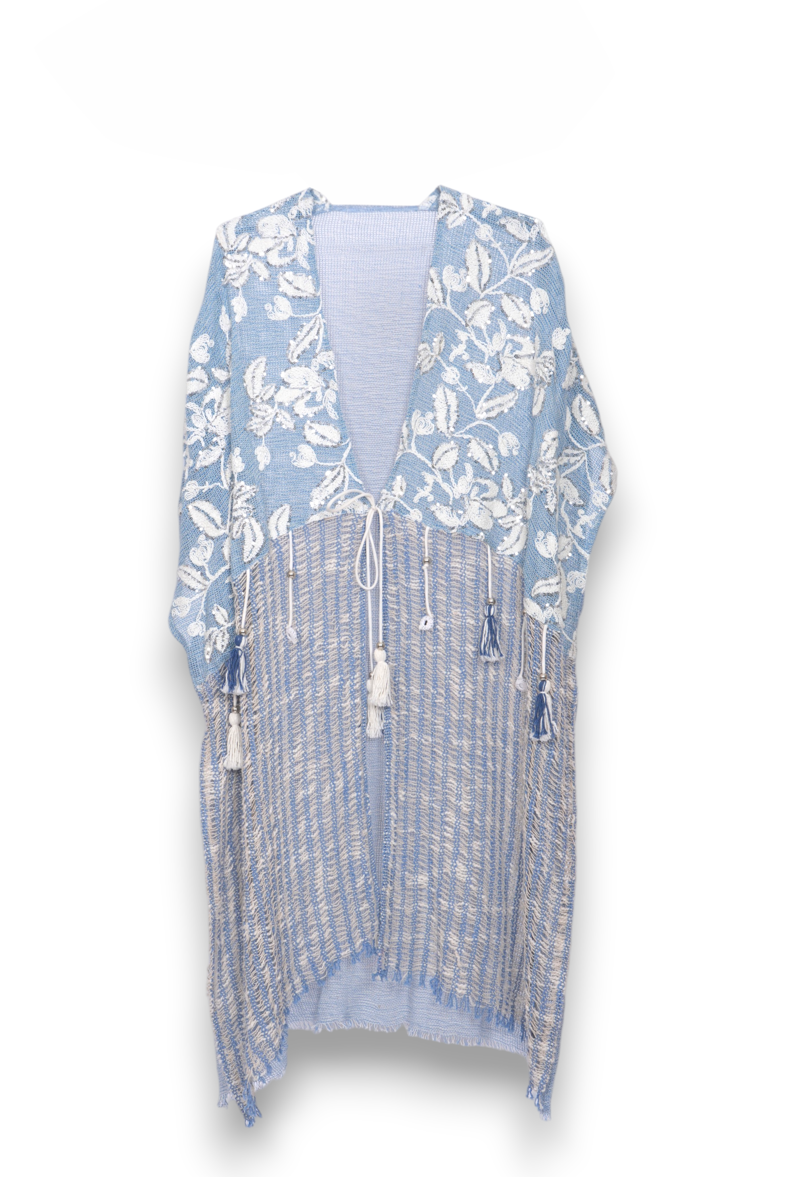 Jali Sequined Embroidery Kaftan