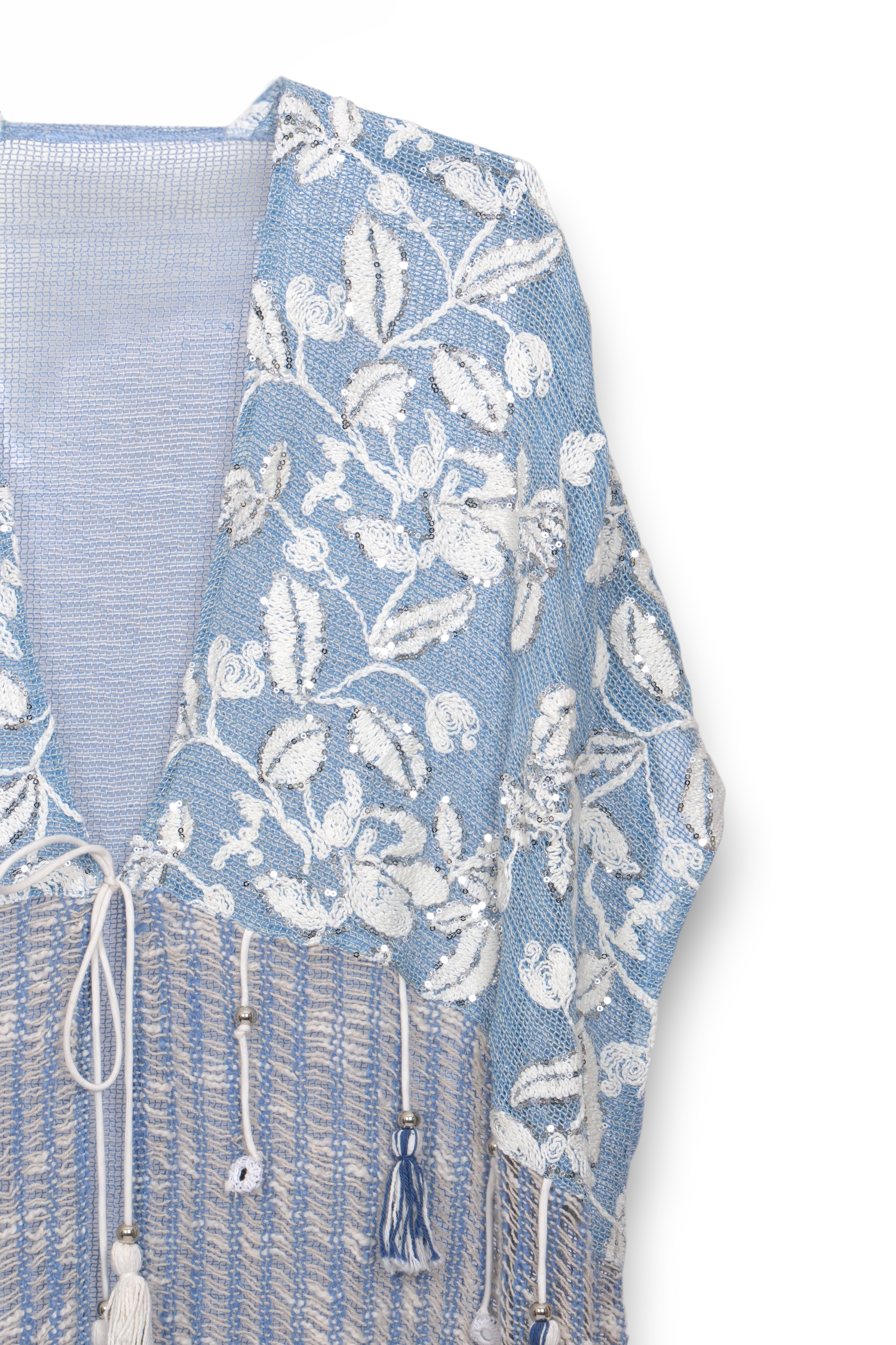 Jali Sequined Embroidery Kaftan