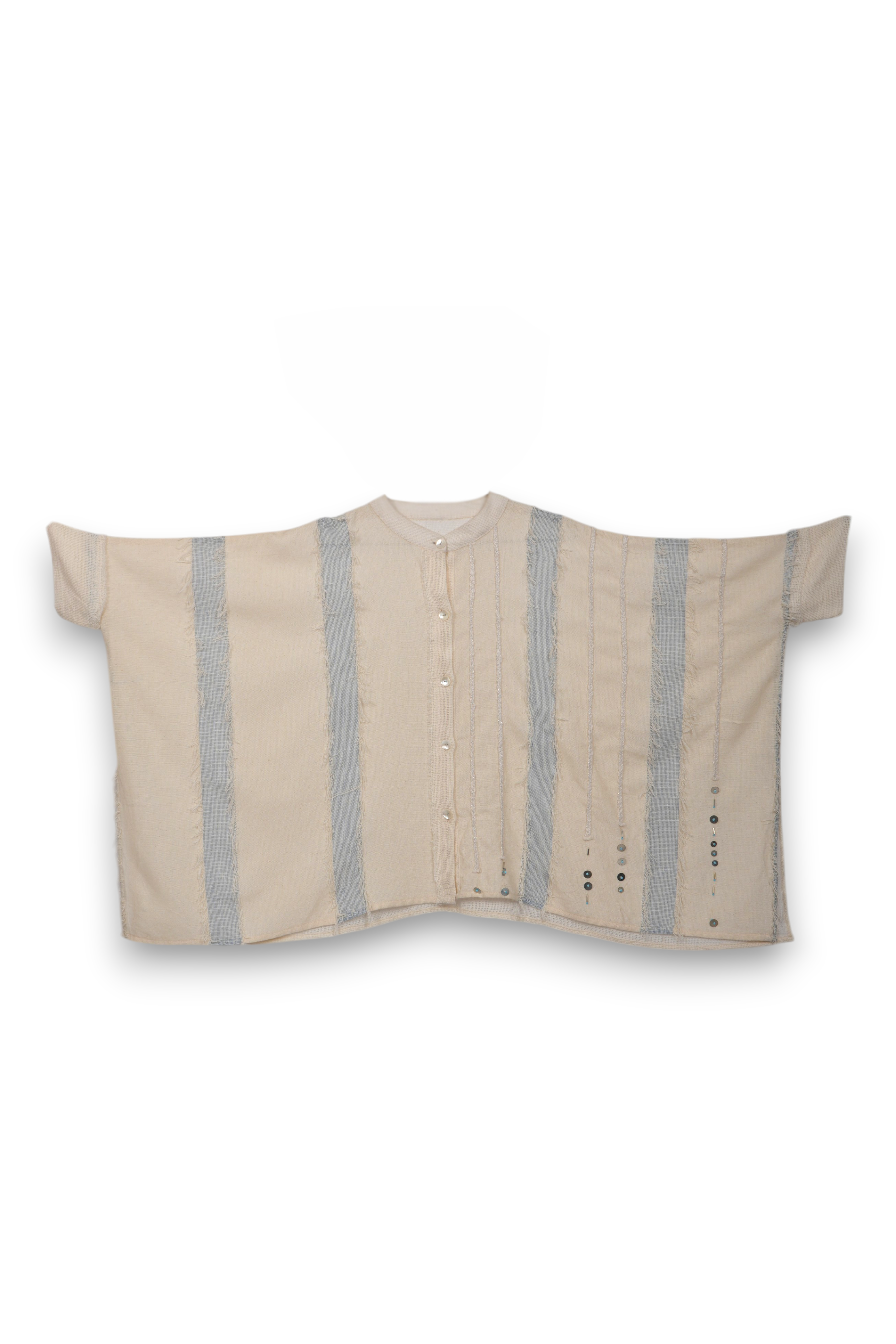 Embellished stripe Jcquard shirt