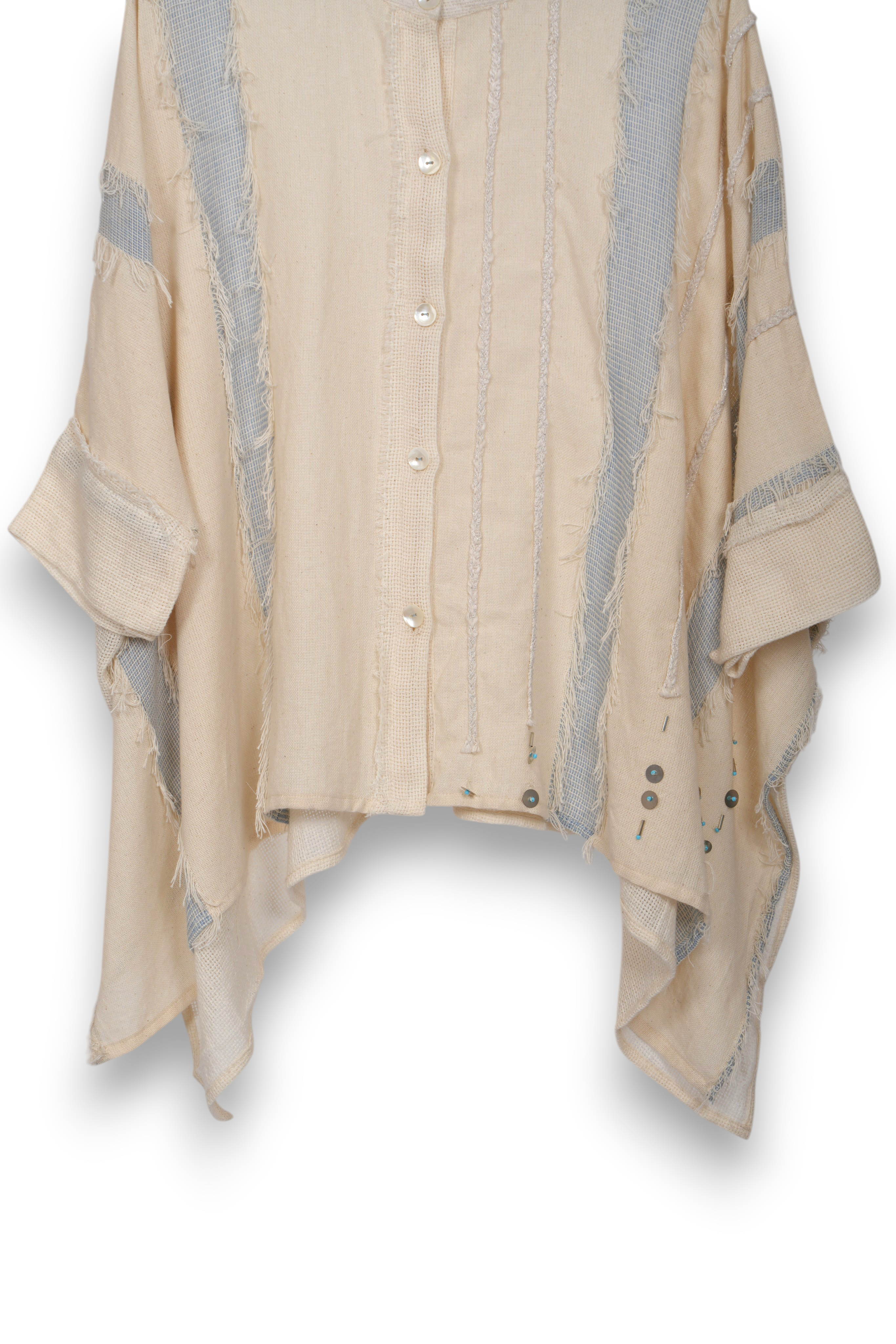 Embellished stripe Jcquard shirt
