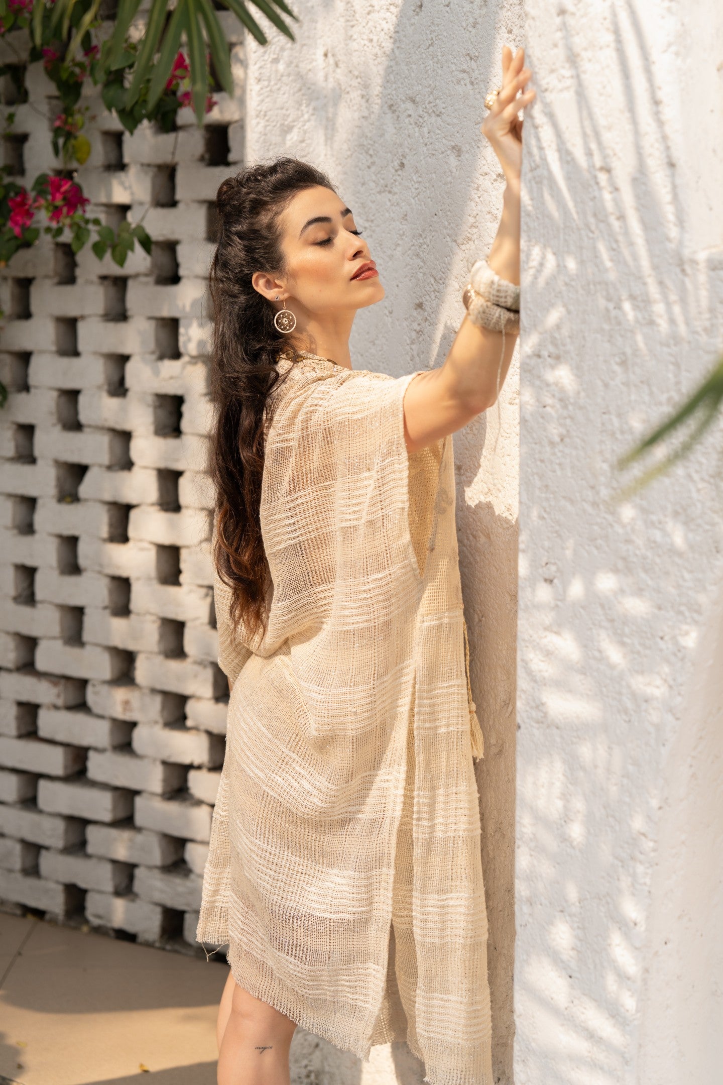 gold sequin dori kaftan