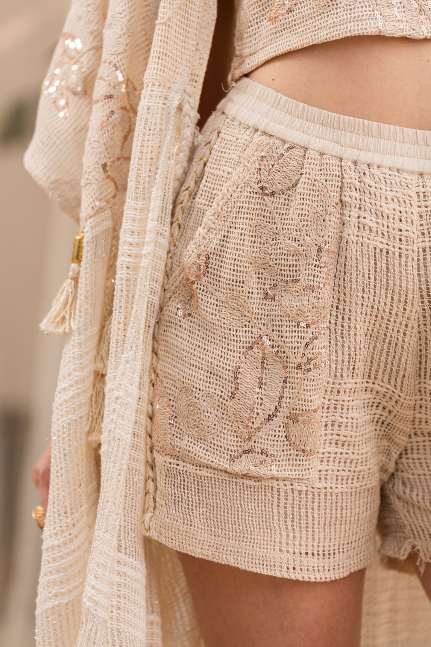 Gold Sequin Shorts