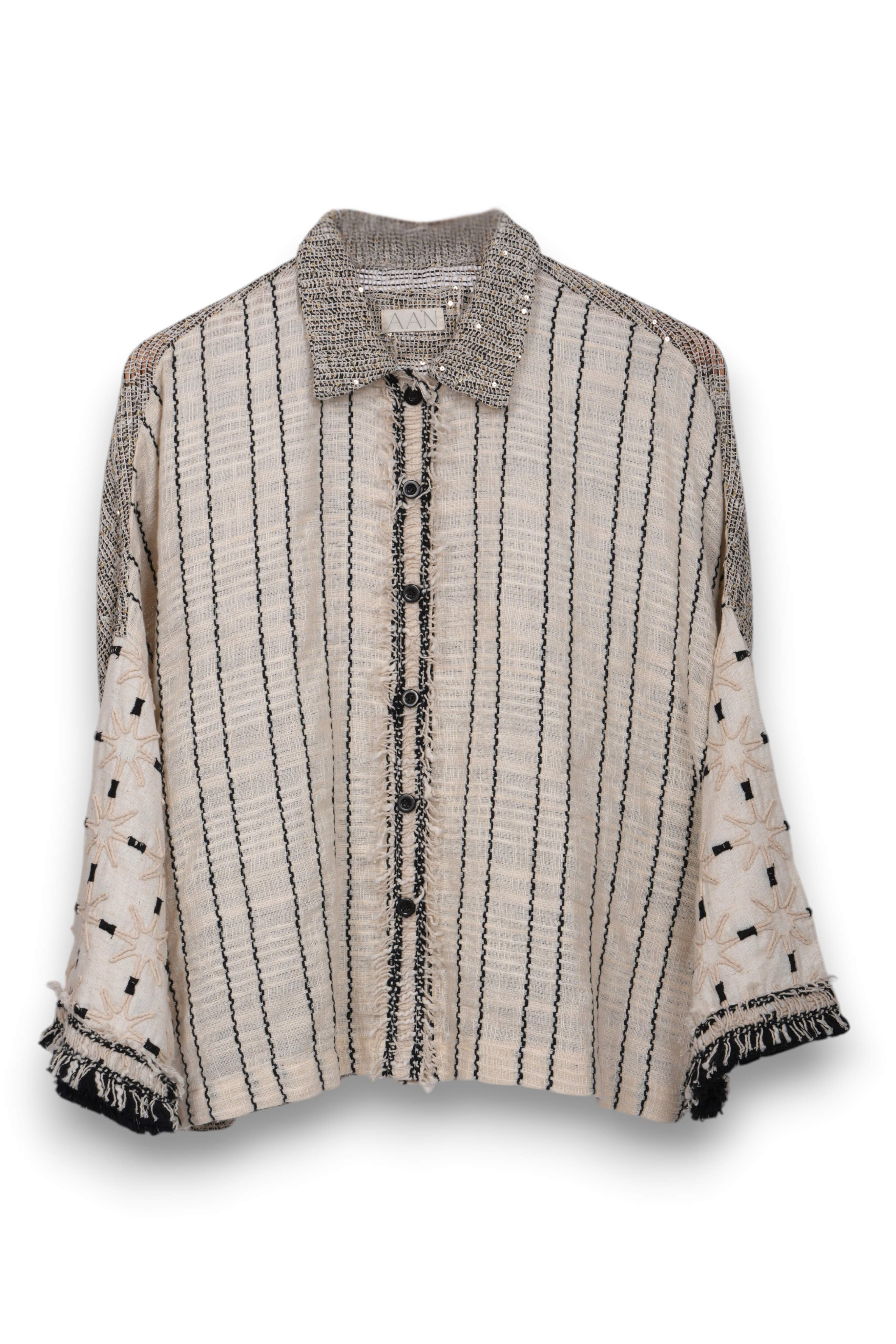 Jacquard block shirt