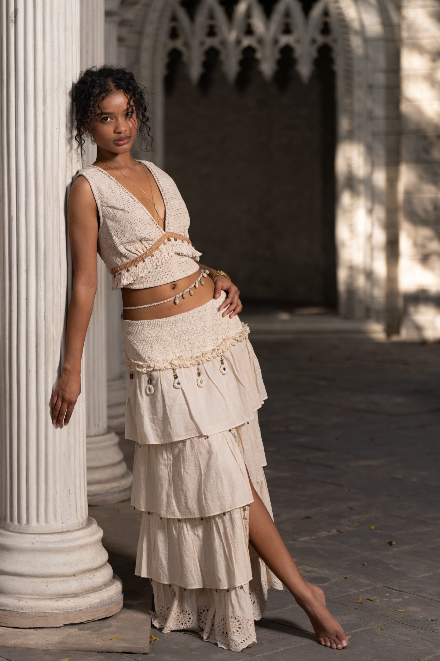 Layered Midi Skirt