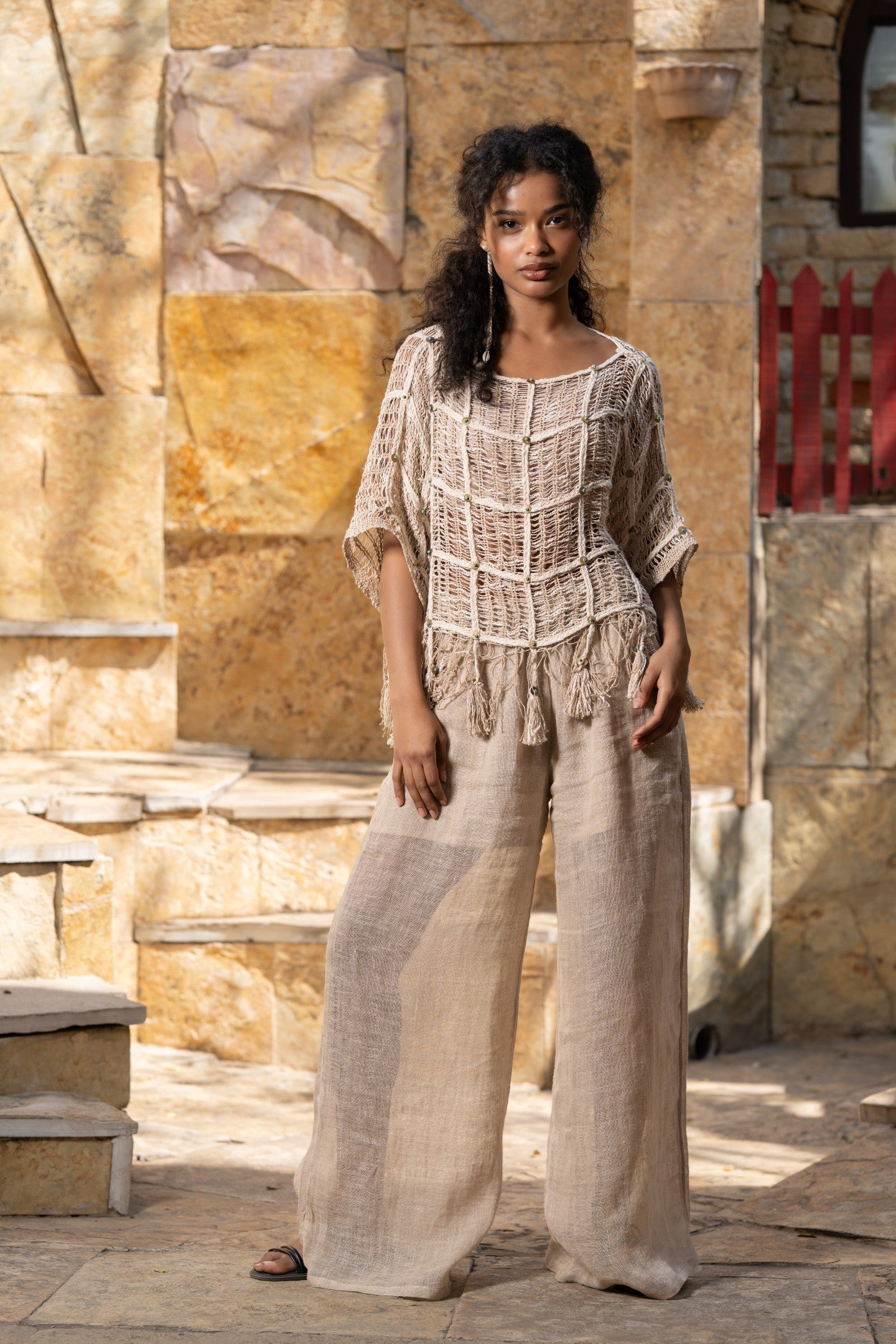 Linen Wide Leg Trousers