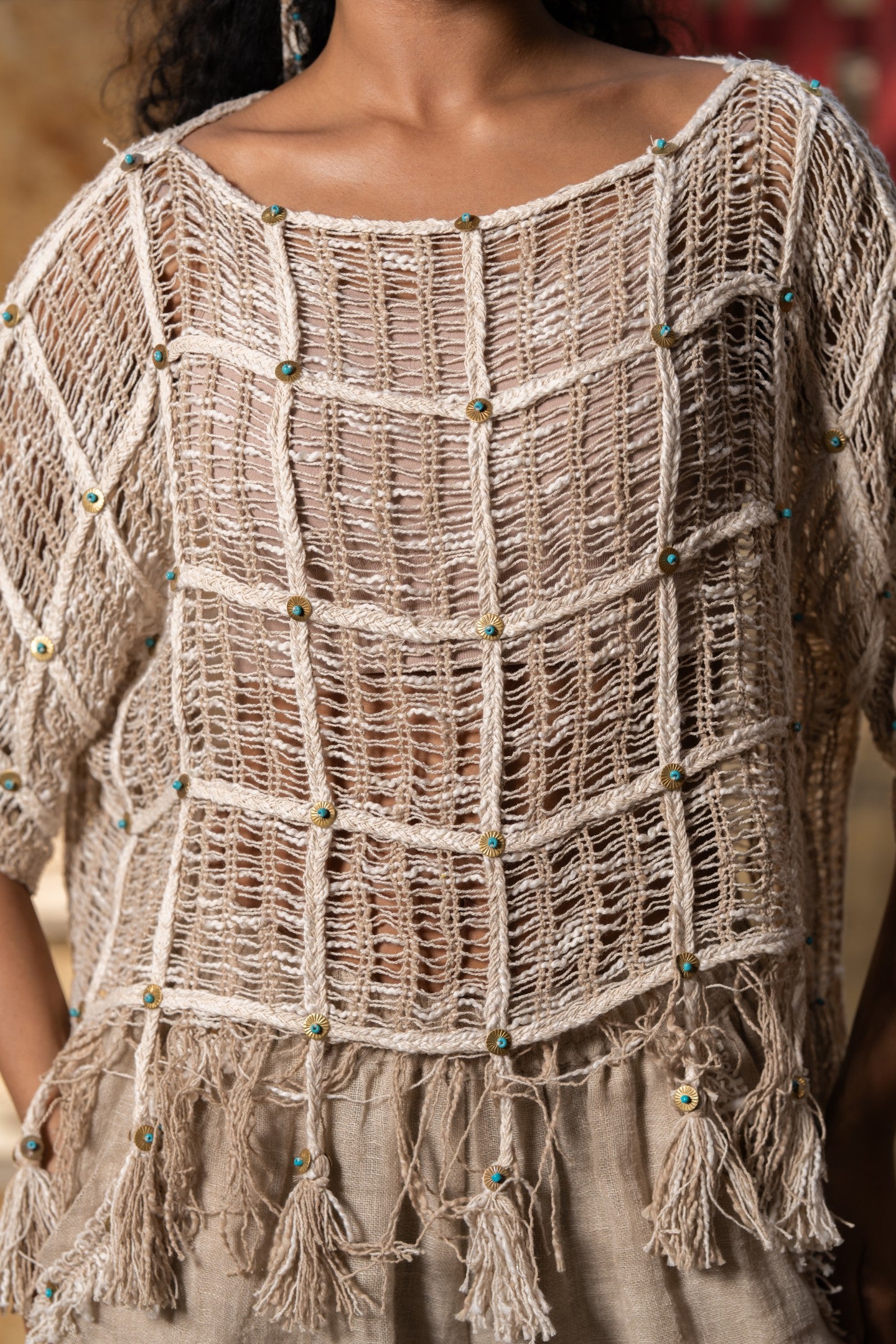Net Embellished Cover Up