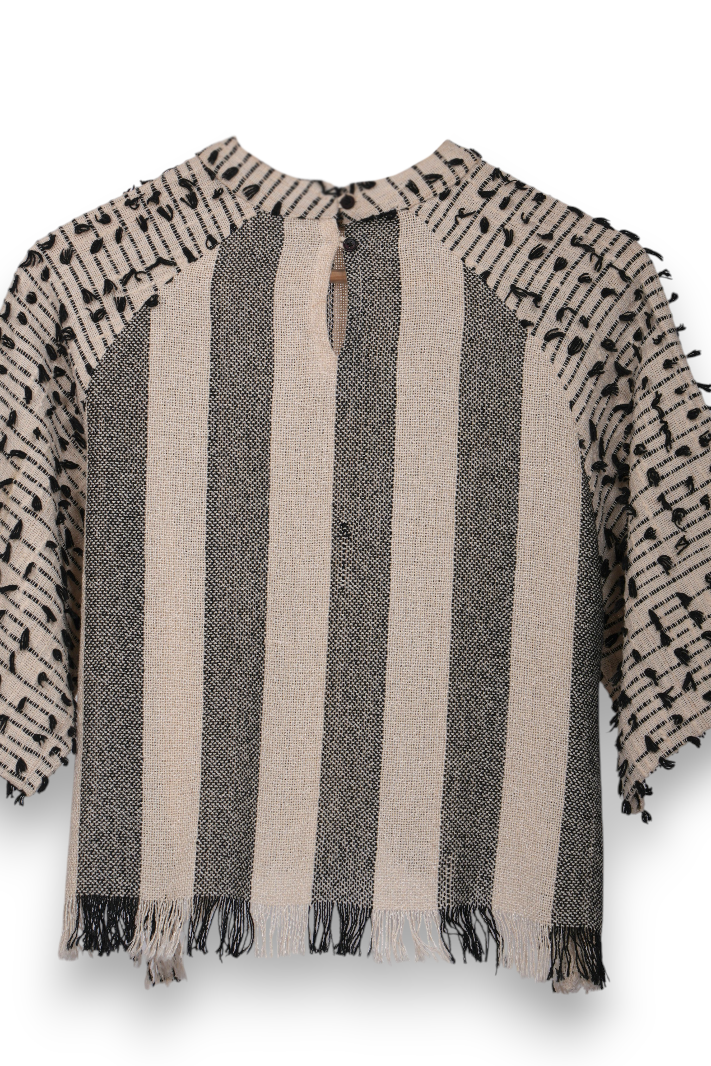 Striped high neck top
