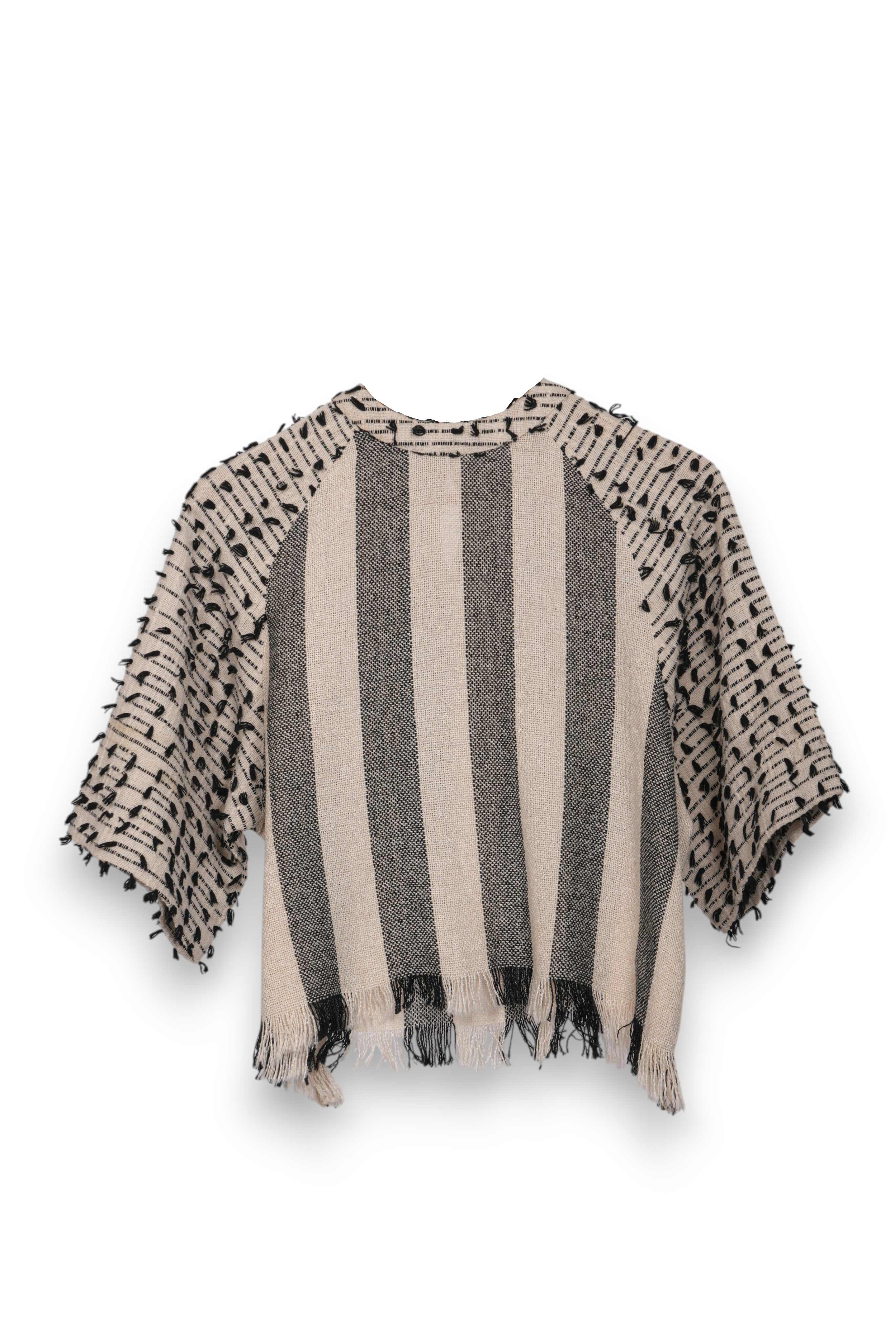 Striped high neck top