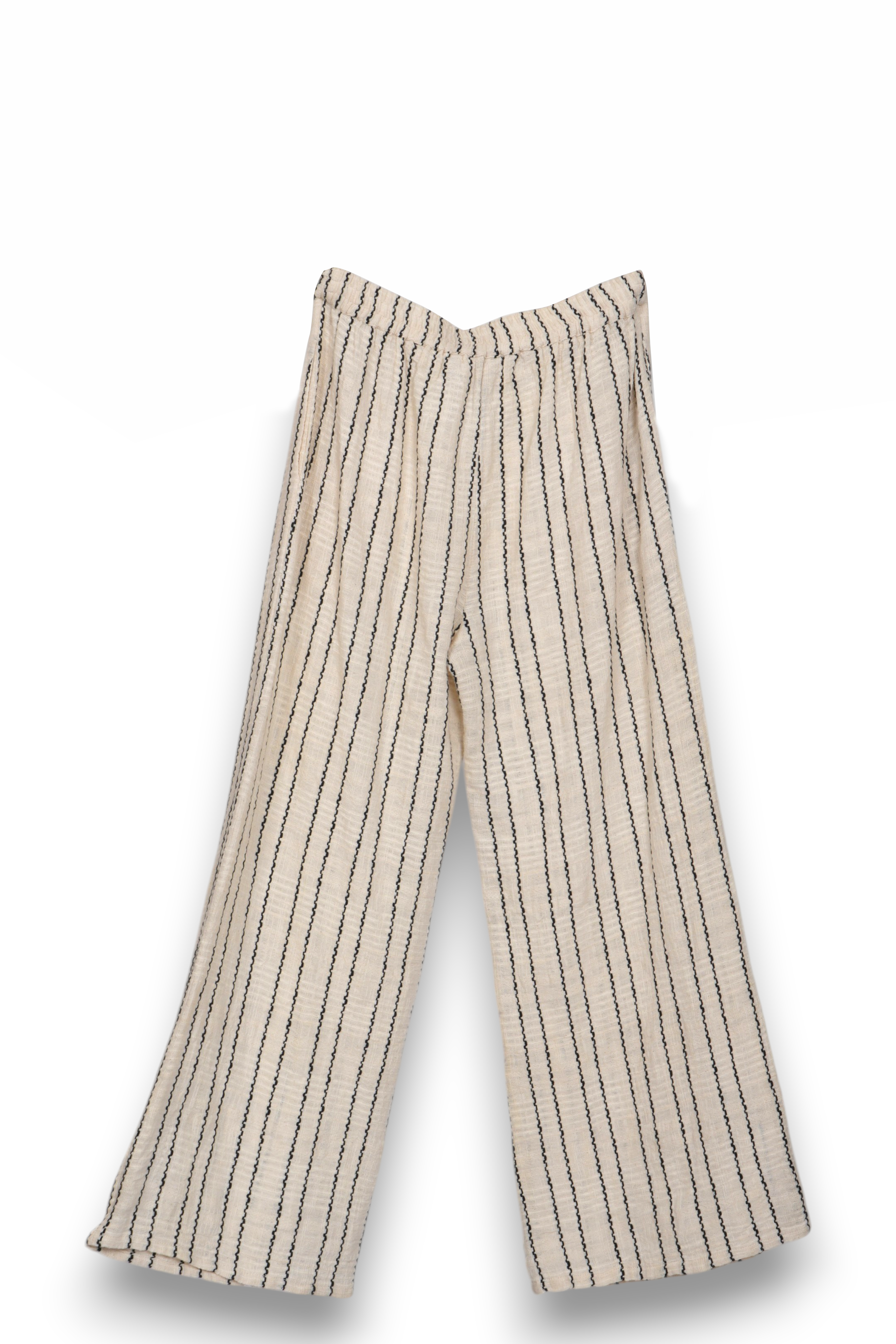Stripe jacquard trousers
