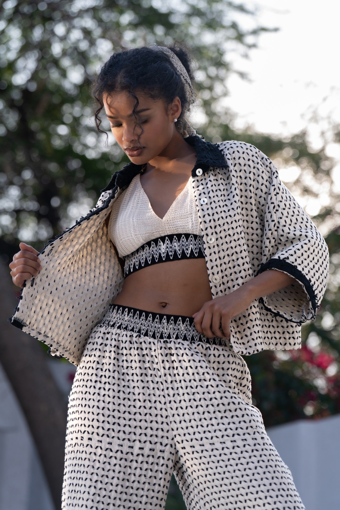 Textture Jacquard short shirt