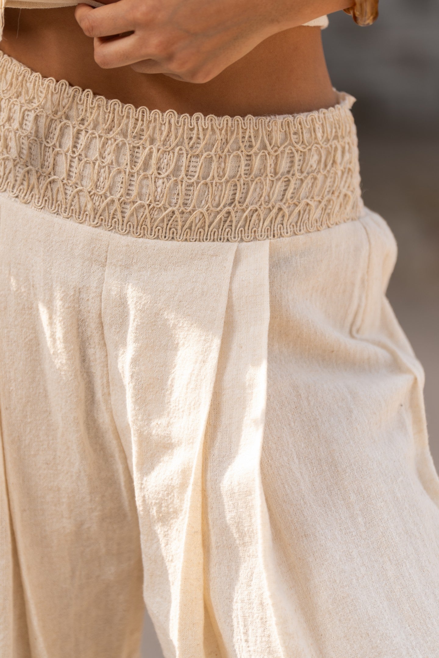 Wide Legged Broad Lace trousers