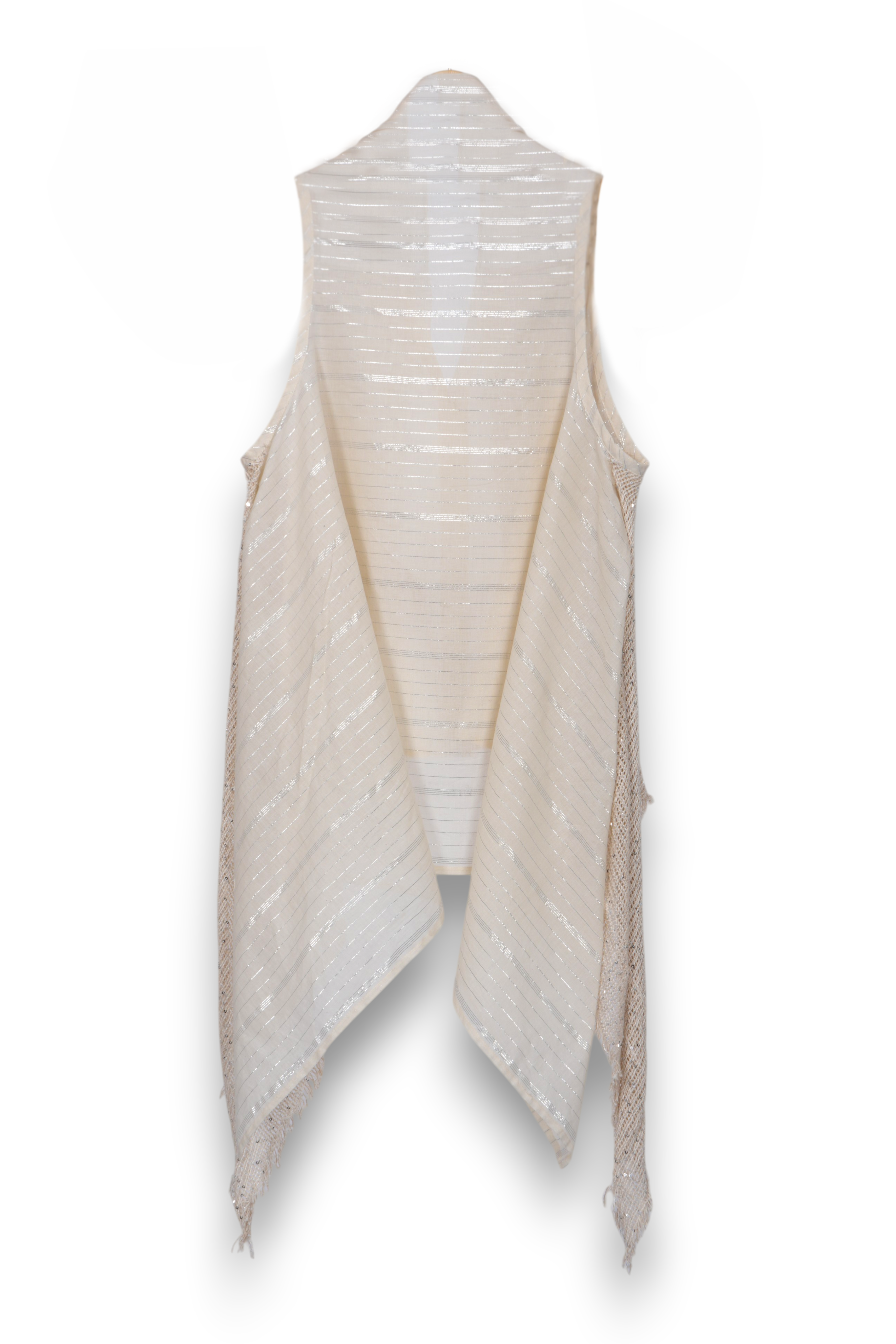 asymmetric sequin cape