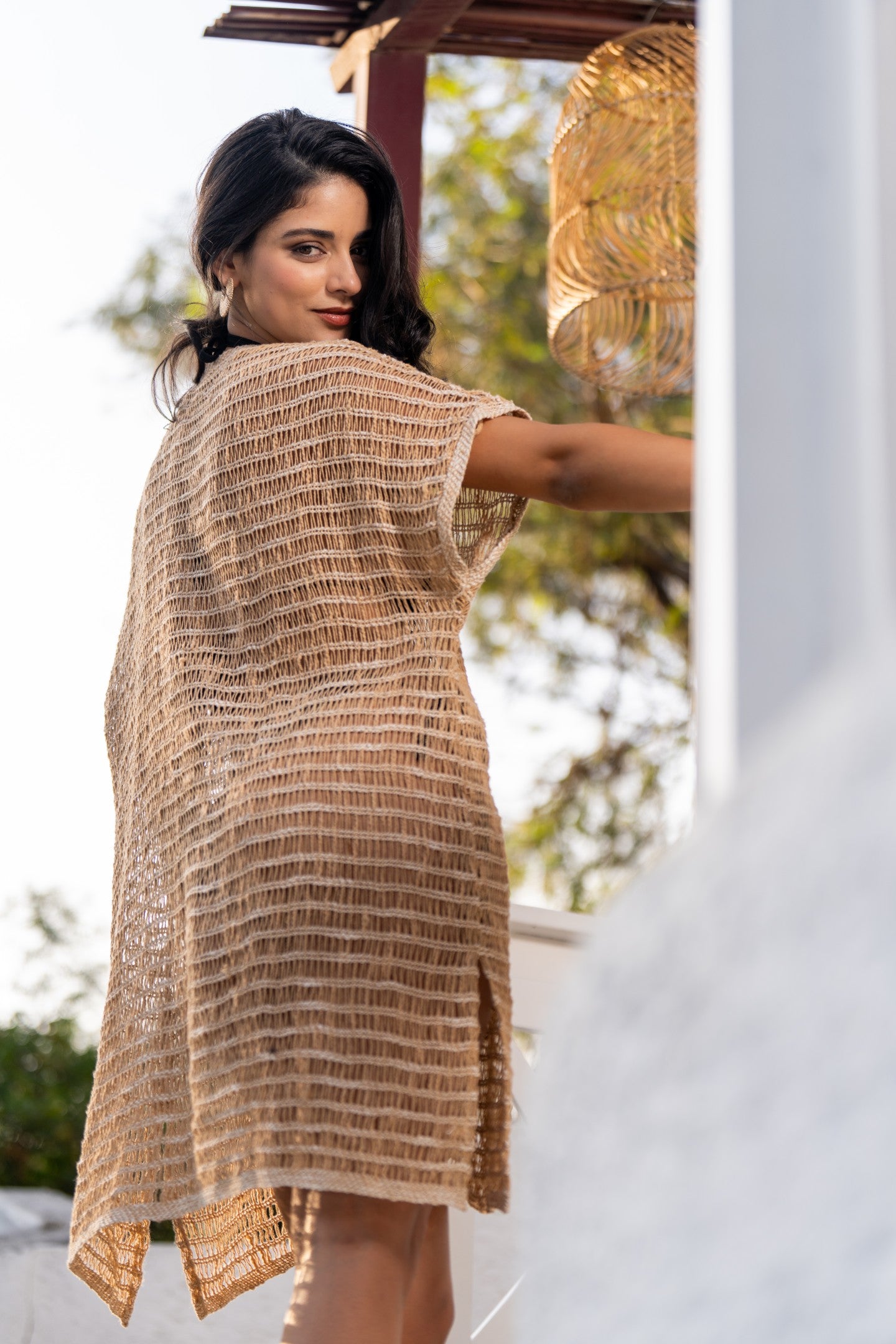 Net Embellished  Cover Up