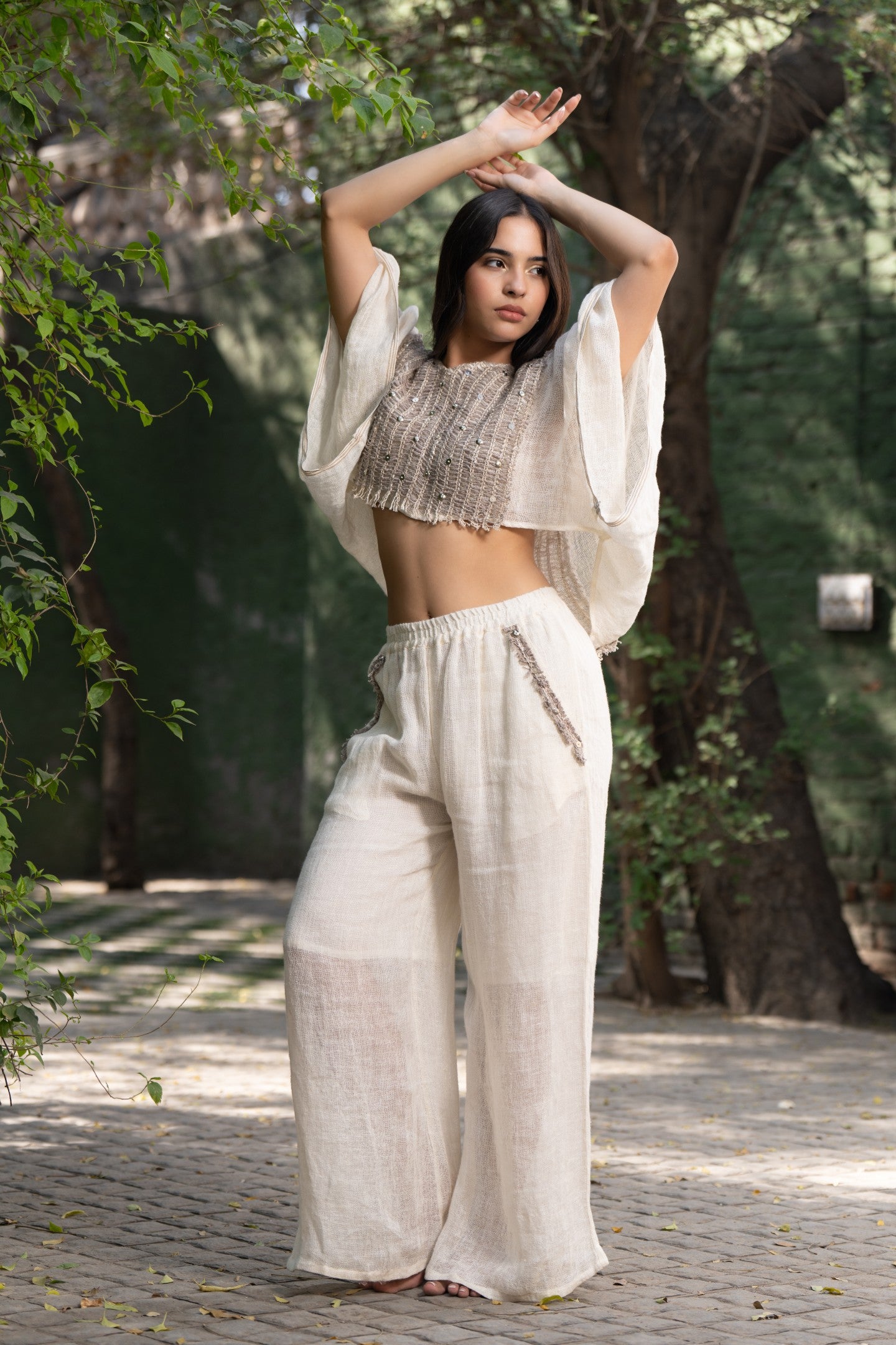 Linen Wide Leg Trousers