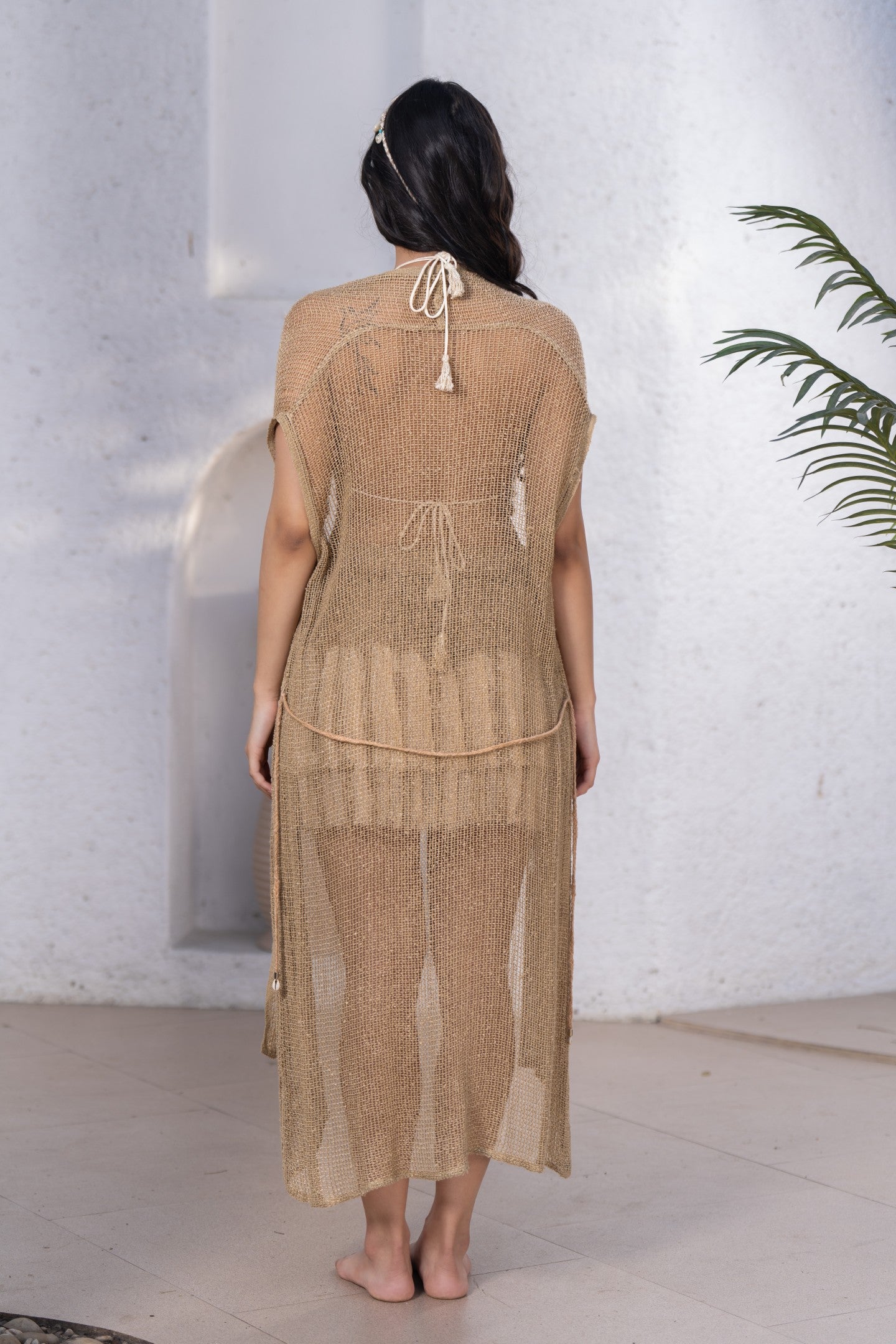 Mocha Mesh Kimono