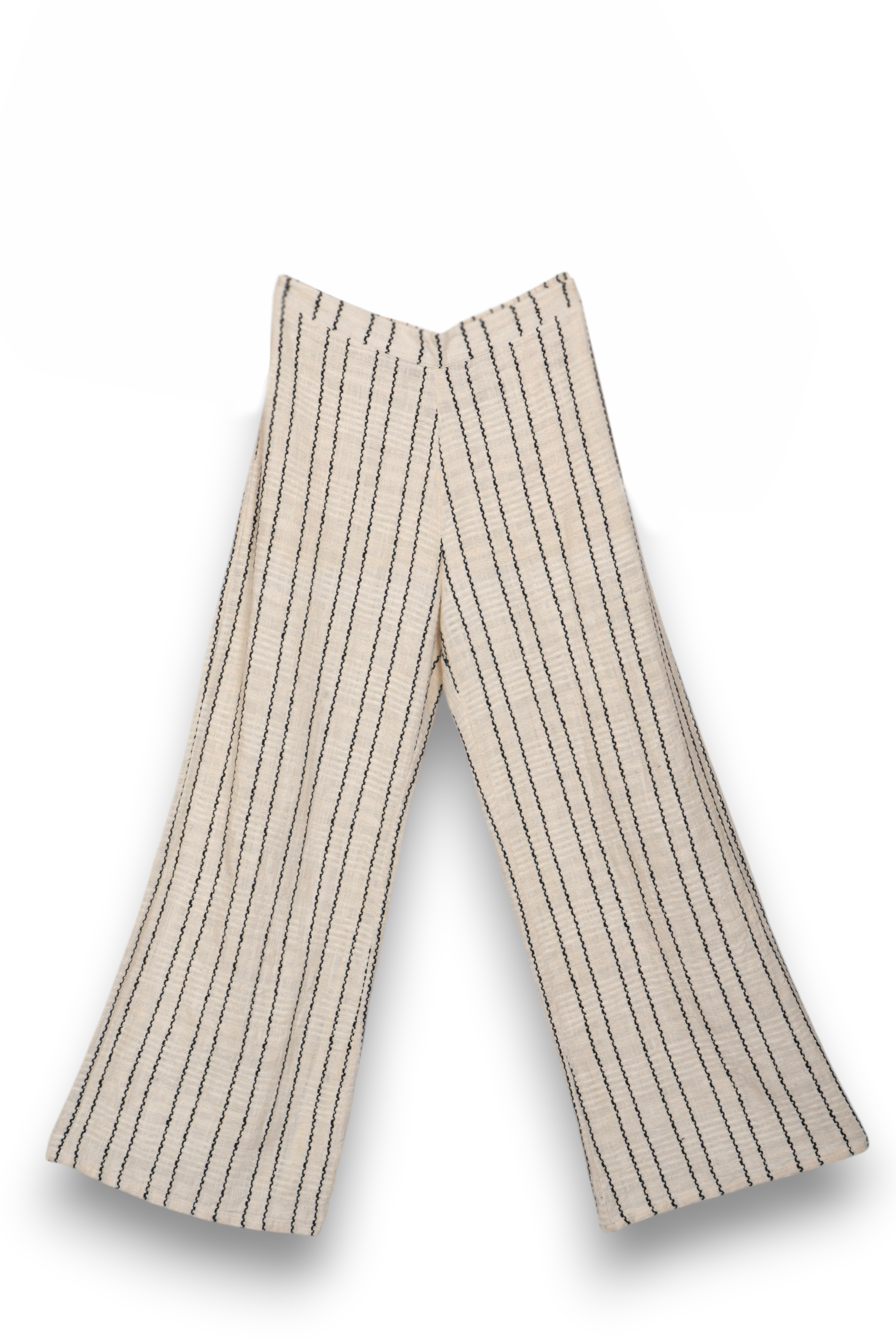 Stripe jacquard trousers